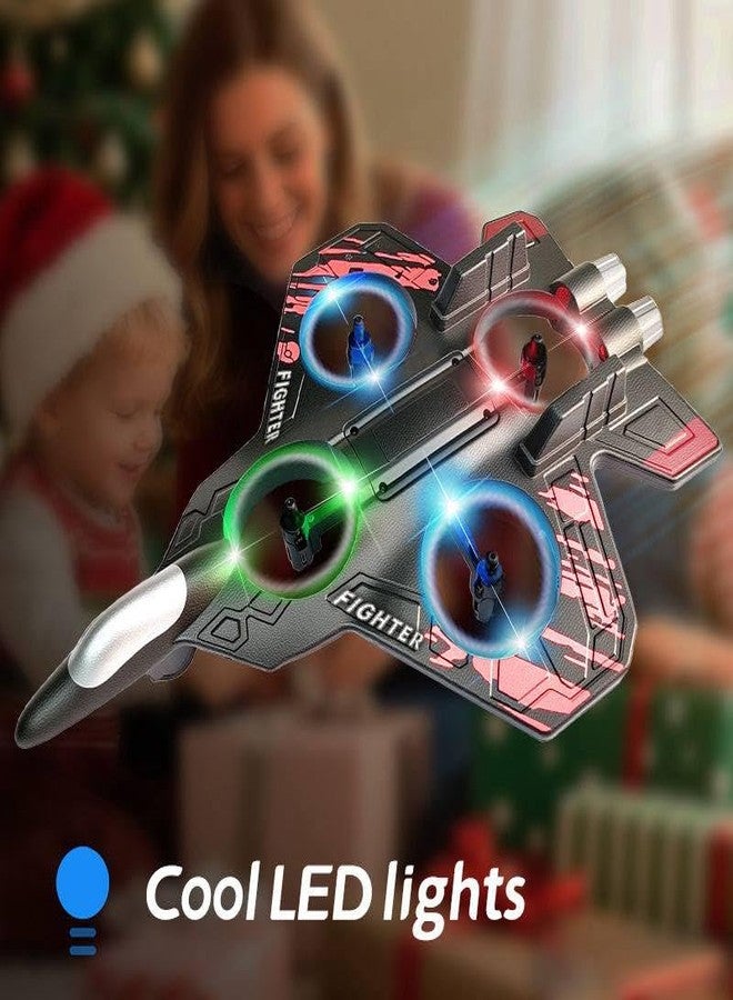 Avenn Remote Controlled Fighter Plane, RC Airplane Jet Fighter Toy for Kids with LED Lights, 360 Degree Hovering and Stunt Roll, Easy to Fly Stable Aircraft - Image 2